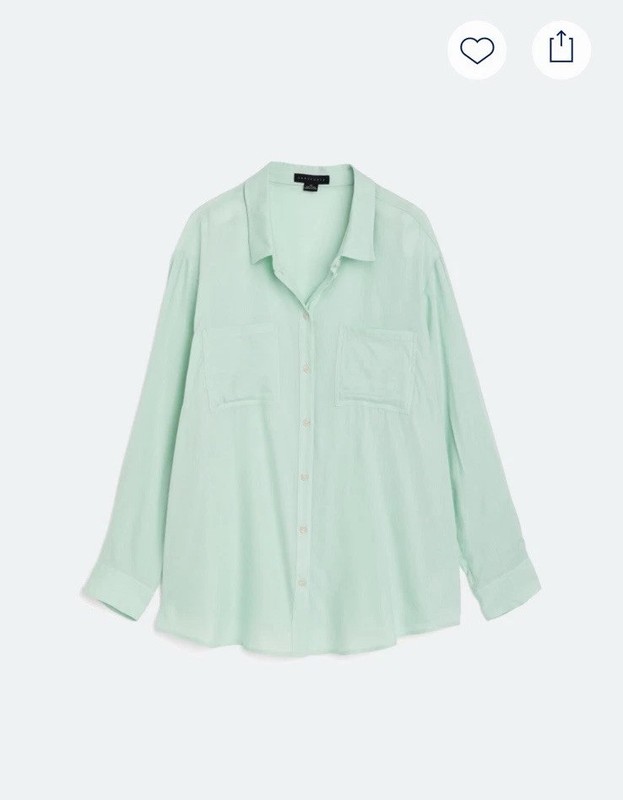 Stitch Fix Sanctuary Mint Green Utility Long Sleeve Button Down Shirt XXL