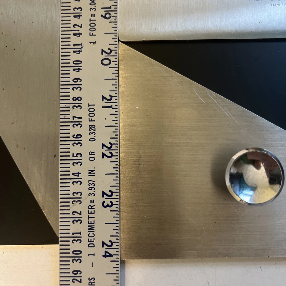 VTG Theo Alteneder Sons Drafting Triangles LOT 4 Stainless Handle Architect - Image 4 of 4