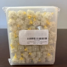 Gateron Milky Yellow Linear Mechanical Keyboard Switches (90 pcs)
