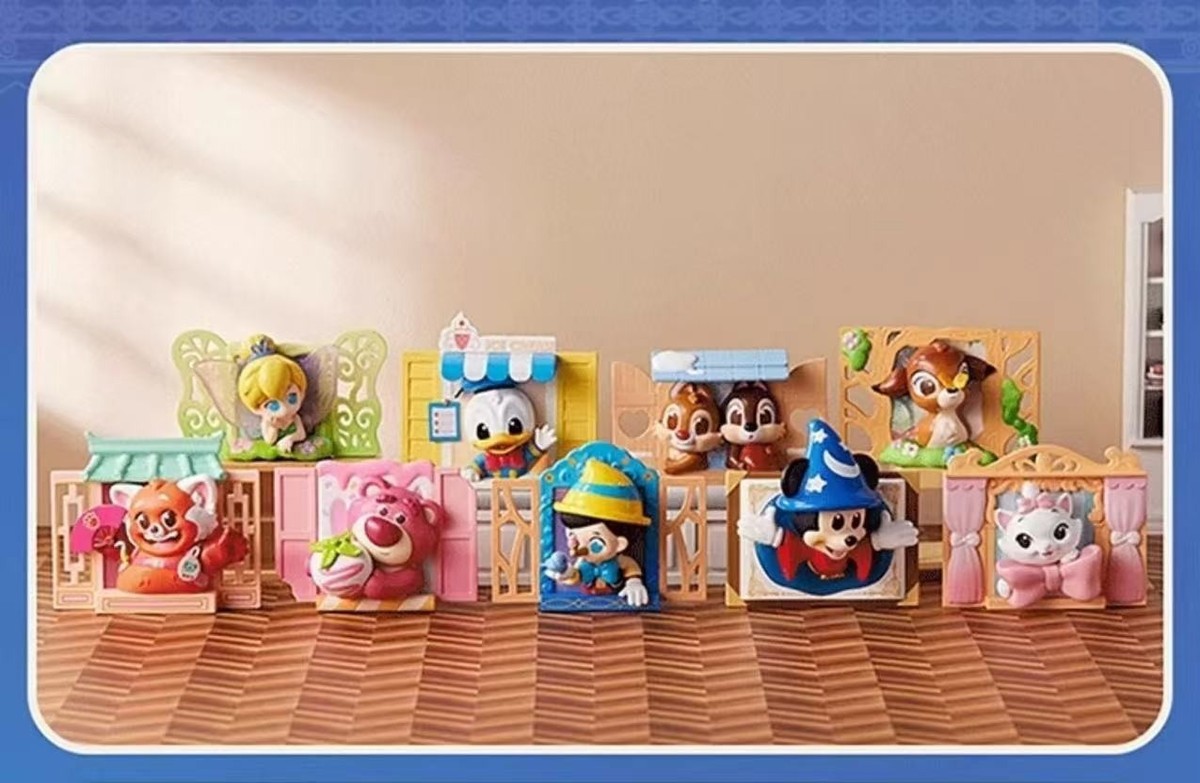 MINISO Disney FairyTale Window Stamp Series Blind Box Figure Toy