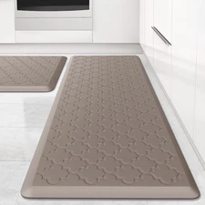Kitchen Mat [2 PCS] Cushioned Anti-Fatigue Floor Mat Waterproof Non-Skid Ergono
