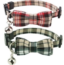 Cat Bow Tie Collar Breakaway Small Dog Collars with Bell