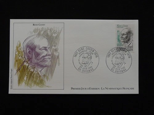 FDC France 1983 politician Rene Cassin Peace Nobel prize