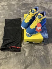 Li-Ning WOW3 College Basketball Shoes Mens Size 9.5 Blue Yellow High Top