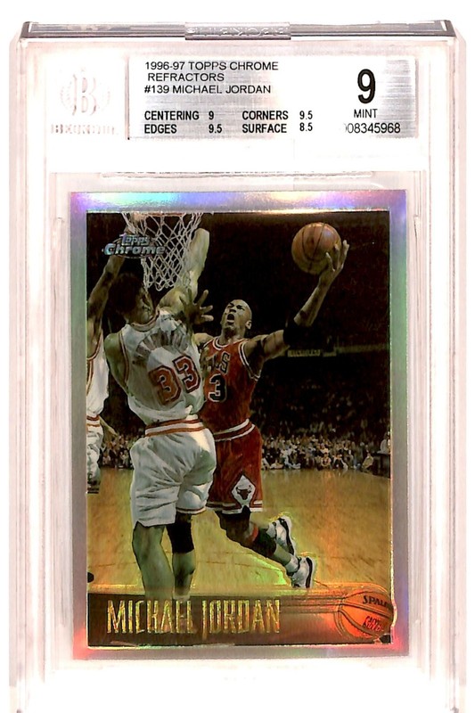 96-97 Topps Chrome Michael Jordan Refractor - Michael Jordan Cards