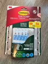 3M Command Indoor Outdoor Light Clips, 50 Clip Pack with 56 Adhesive Strips 0.38 per strip