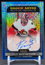 2021-22 O-Pee-Chee OPC Platinum - Filip Gustavsson #R-FG  Blue Traxx Rookie Auto