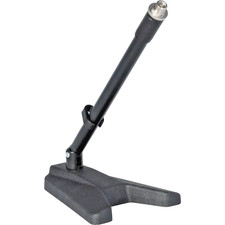 Short Microphone Rod Heavy Base Cast Iron Drum Desk Box Quik Lok Black