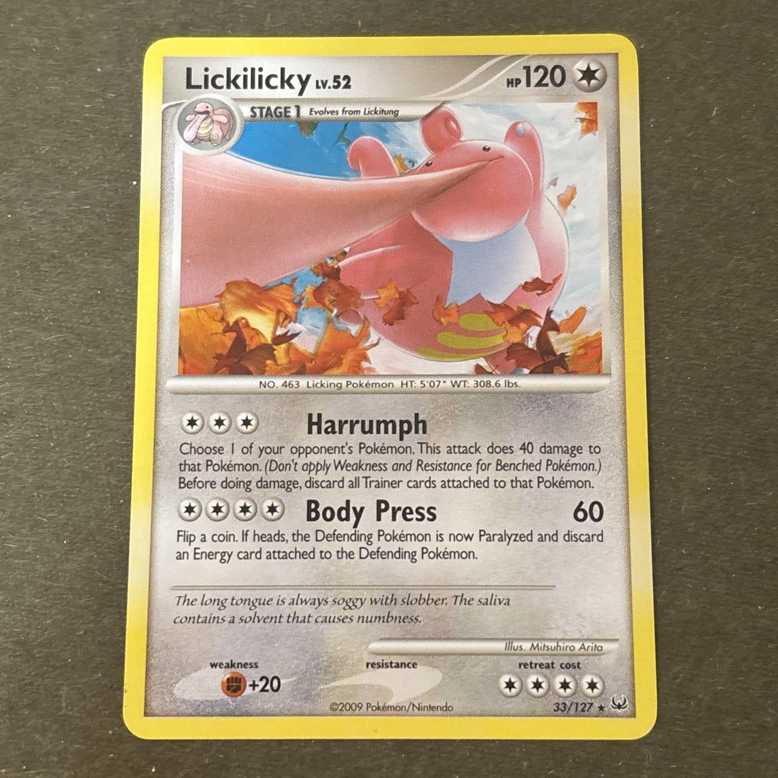 Lickilicky LV.52 33/127 Regular Platinum Base Set Pokémon TCG LP