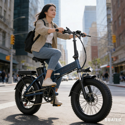 20'' Folding Electric Bicycle 1000W 48V 15Ah Fat Tyre E-City bike Full suspension