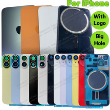 Back Glass Replacement Cover Big Hole For iPhone 17 16 15 14 13 12 11 XR XS X 8