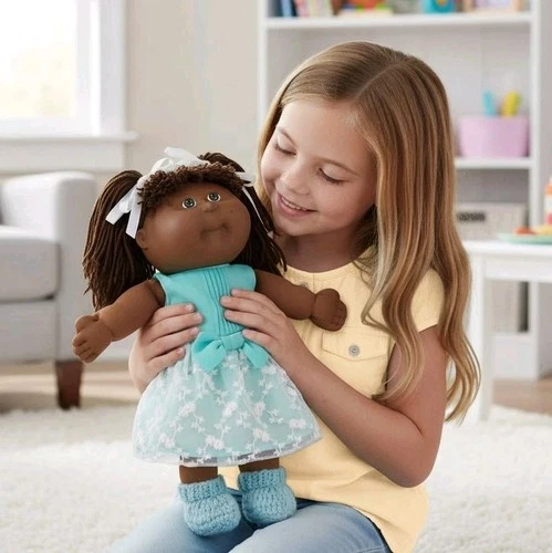 1991 Cabbage Patch Kid African American Black Girl Doll Pigtails Dimple OAA EUC