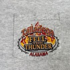 Talladega Shirt Mens Medium Gray Alabama 2010 Feel The Thunder Racing Pocket* — photo 3