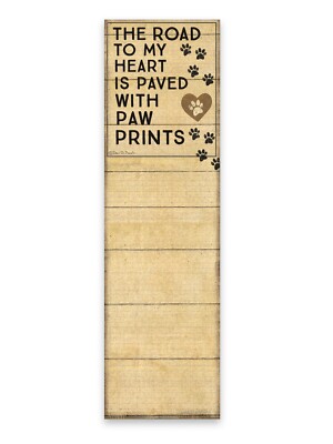 Dog, Paw Print Magnetic List Pad for Refrigerator Notepad Variations Cat NEW