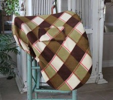 English saddle cover in classic plaid with girth keepers Fleece Regular Dressage