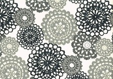 Waverly Fabric Rare Jewels Noir Silver Black Oyster Cotton Drapery Upholstery
