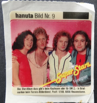 Ferrero Hanuta Collectible # 9 Foreigner Super Stars from 1983