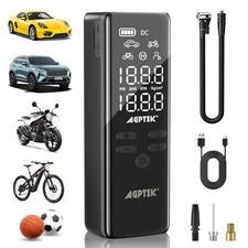150PSI AGPTEK Air Compressor Car Bike Tire Inflator Portable 5000mAh Cordless
