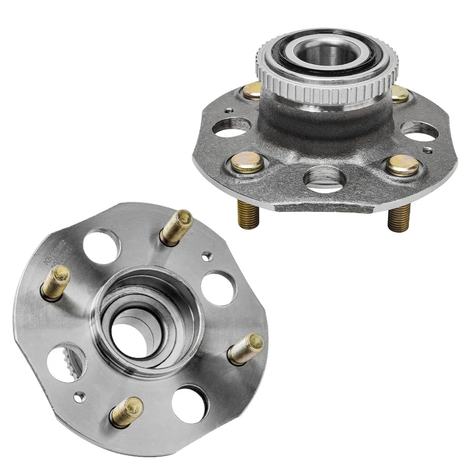 Rear Drilled Rotors Ceramic Brake Pads Wheel Bearings for 1994-1997 Honda Accord - Image 4 of 4