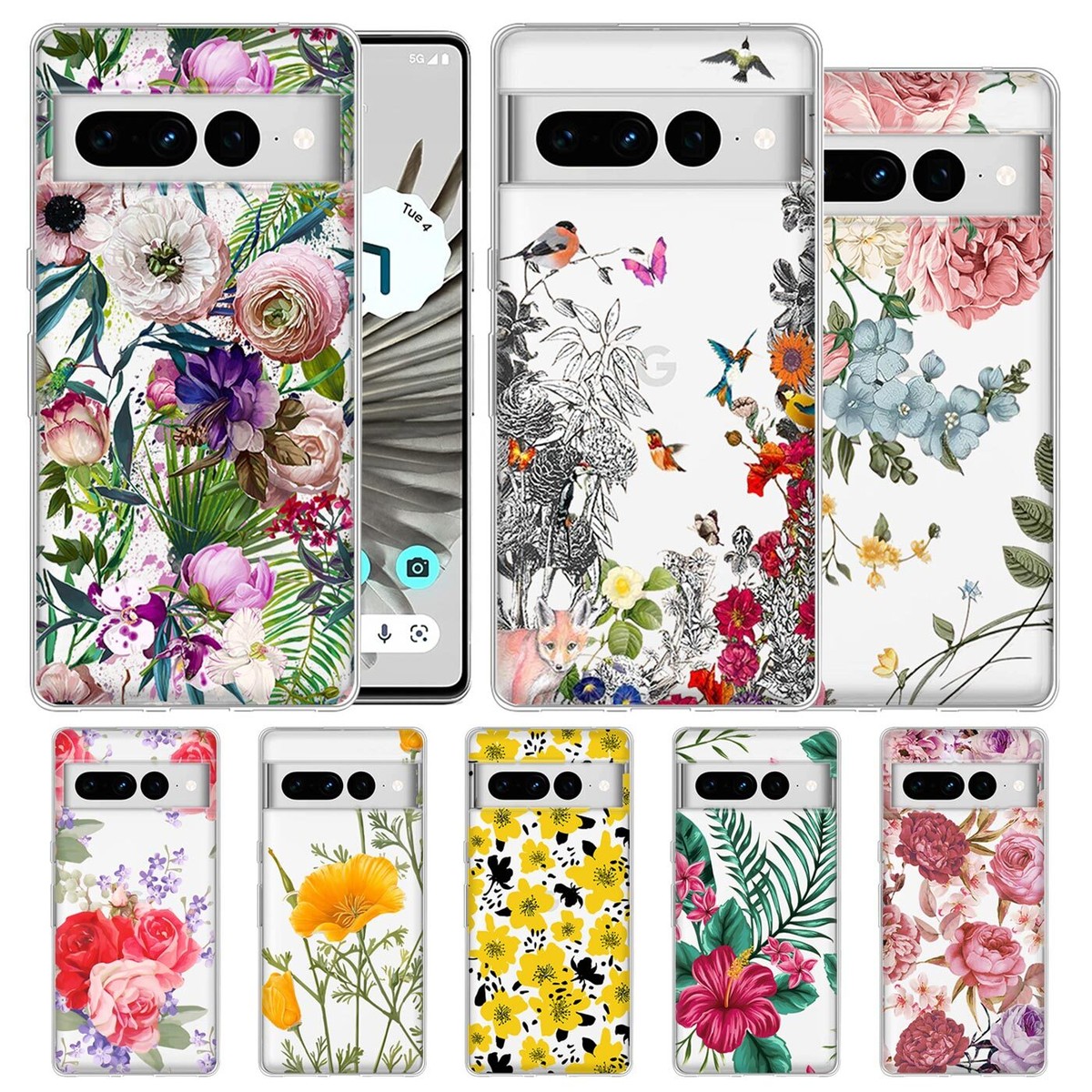 Colourful Flower Soft Case Phone Cover For Google Pixel Pro 7A