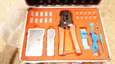  Network Cable Tester RJ45 Crimp Tool Kit Cat5 Crimping Tool Kit with case