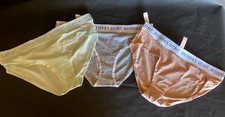 VICTORIA'S SECRET Size L 3pk 2018 Hiphugger Wide Signature Band Panties NWT