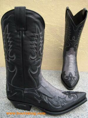 Sendra Boots Strauss Leder schwarz Cowboystiefel Westernstiefel 38  bis 46