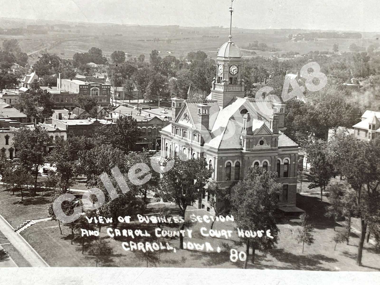 RPPCCarroll IABusinessesCounty CourthouseAutosIowaReal PhotoRP