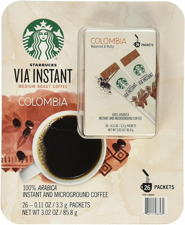 2 x Starbucks VIA Instant Colombia Coffee Medium Roast 26 ct Each, Total 52 ct - Image 2 of 4