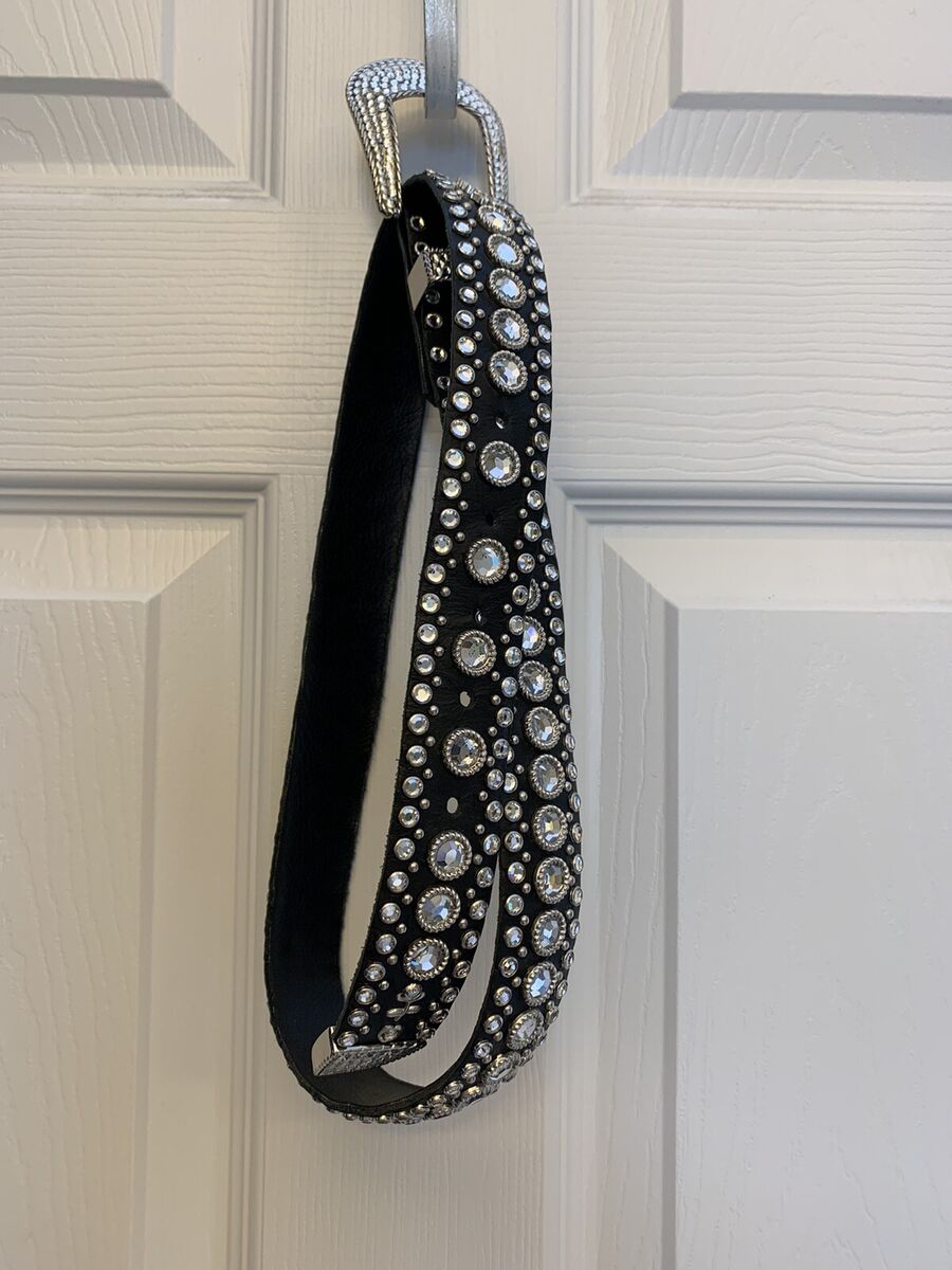 Kippy's Cowgirl Belt Size 32 Waist Black With Swarovski Kippy's Cowgirl Belt Size 32 Waist Black With Swarovski