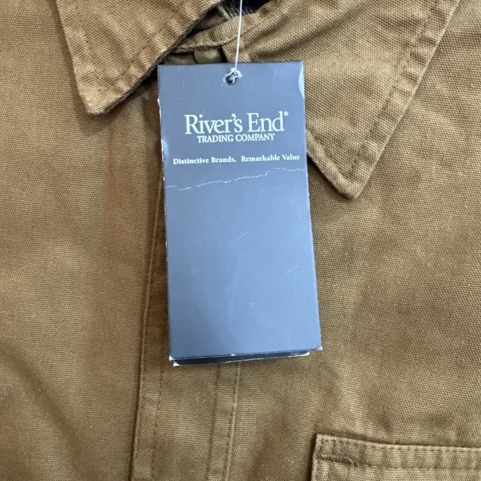 Rivers End 男式帆布法兰绒衬衫,尺寸 S,全新带标签 — 第 3/4 张图片
