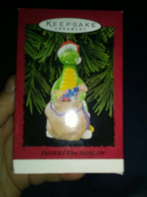 Hallmark 1995 Dudley The Dragon Keepsake Christmas Tree Ornament 