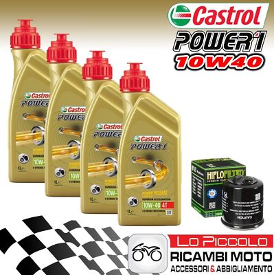 CUTTING KIT 4 LT OIL CASTROL POWER 1 10W40 + FILTER YAMAHA XT 500 1982 1993