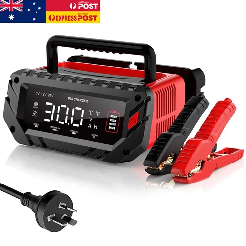 30A Smart Battery Charger 6V12V-24V for Lead Acid LiFePo4 AGM GEL Battery Repair - Picture 1 of 11