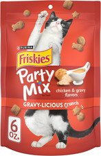 Purina Friskies golosinas para gatos, mezcla de fiesta Gravy-licious Crunch Chicken (6)x 6 oz