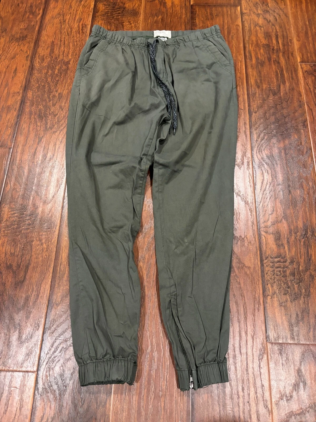 American Eagle Mens XL Green Tapered Joggers Pants Draw String Elastic