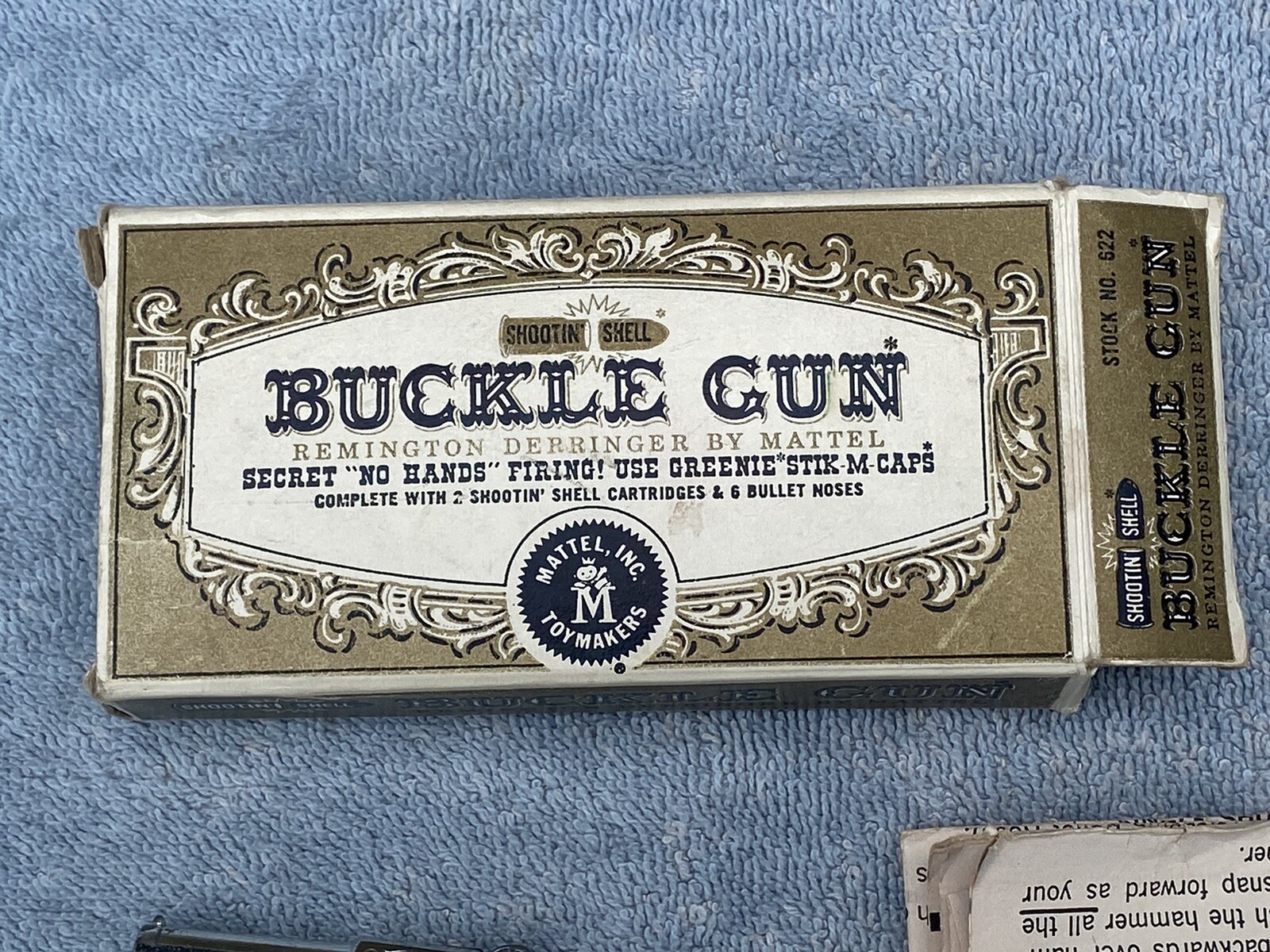 VINTAGE Mattel Remington 1867 Derringer Gun Belt & Bu… Gem