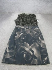 Rachel Roy Sheath Dress Womens 10 Floral Print Sleeveless Cotton Blend