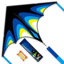 Delta Kite Easy to Fly,Single Line String with Tail for Beach Flying Kites fo...