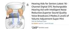 Hearing Aids for Seniors Latest 16-Channel Digital OTC Rechargeable Hearing Aid