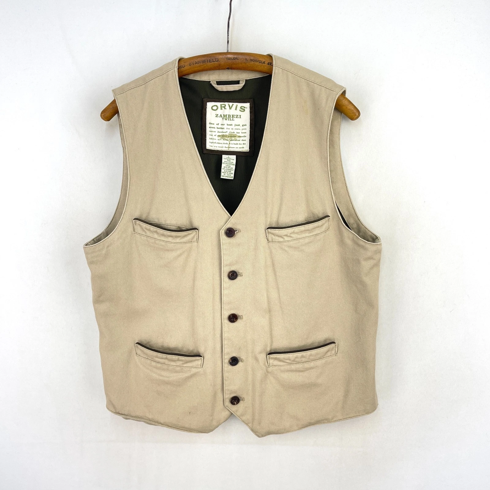 Orvis Zambezi Twill Waistcoat Mens Large Cream Canvas Chore Fishing Hunting Vest
Opens in a new wind