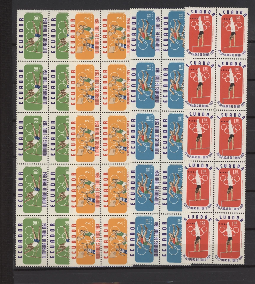 S55248 Dealer Stock Équateur 1964 MNH** Jeux Olympiques 4V (X10 Sets) - Photo 1/1