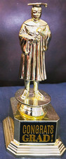 Decorative Graduate Trophy Award Statue "Congrats Grad"