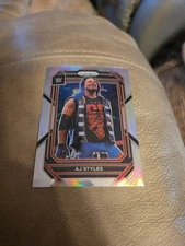 2023 Panini Prizm WWE Silver Prizm 119 AJ Styles WWE Monday Night Raw