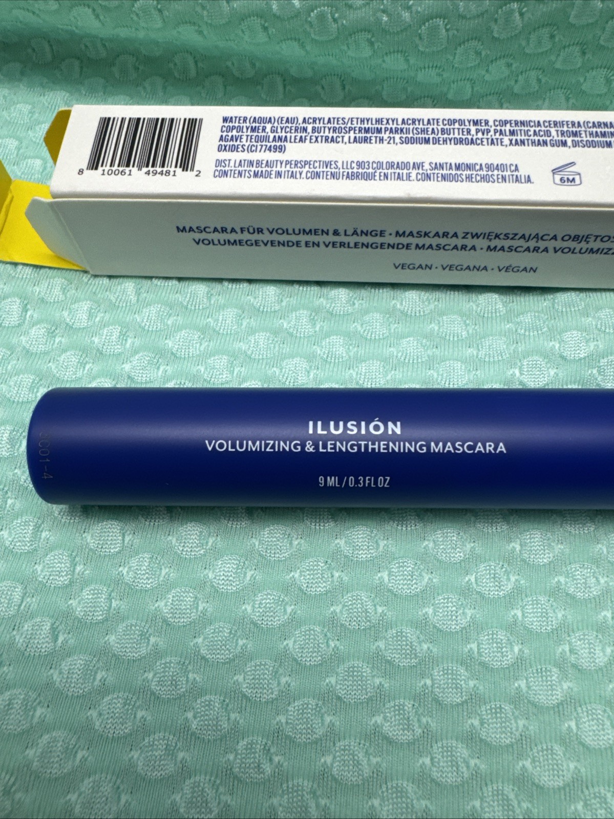 Tresluce Beauty JET BLACK Mascara Ilusion Volumizing Lengthening FULL SIZE