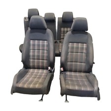 2014 Vw Golf Gti Front Rear Seat Set Cloth Manual Plaid Xe Factory Oem Part