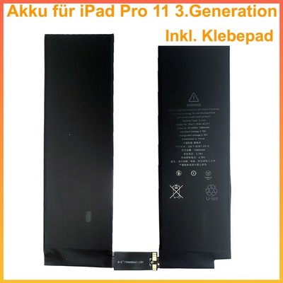 Akku für iPad Pro 11 3. Generation A2301 A2459 HIgh Capacity Battery A2377