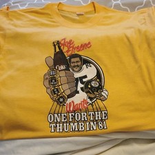 Chemise jaune vintage thème NFL Coca-Cola "Have a Coke and a Smile" 1980