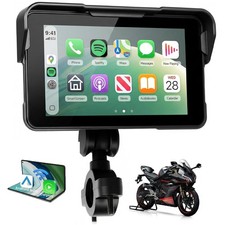 5" Motorcycle Navigator Portable Wireless CarPlay Android Auto Screen Waterproof