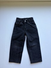 VTG 80s Levis 550 Relaxed Fit RegularJeans Boys 5 Black Tapered Orange Tab Denim